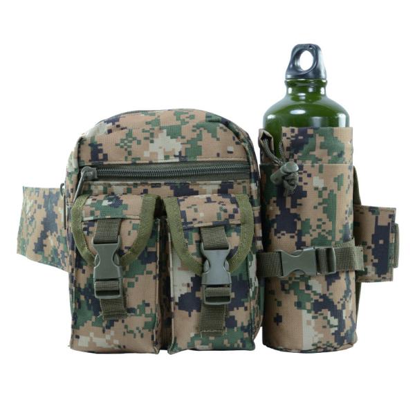 Customized Color Oem Men Camo Tactical Fanny Pack Utility Waist Bag With Water Bottle