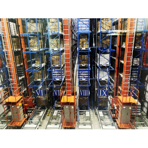 Single Deep pallet Stacker Crane ASRS, Floor Supported SRM(Storage Retrieval Machine), Automatic Storage And Retrieval System,Automation Logistics Warehouse
