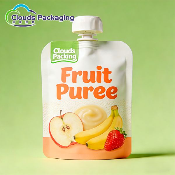 Wholesale Nozzle Bag Stand-up Spout Pouch Gravure Printing Pouches Food Grade Liquid Packaging Bag for Fruit Jam