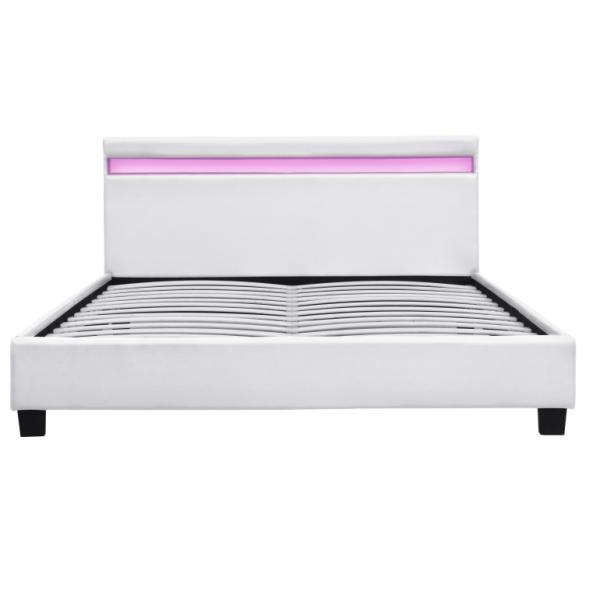 Деревянное СИД двойника обило кровать черная белизна с изголовьем привела света