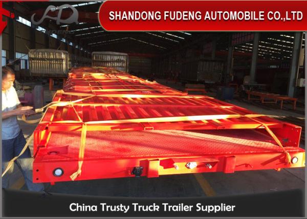 3 axle 40 ton Dropside Semi Trailer , Side Wall Semi Trailer With Single Tire