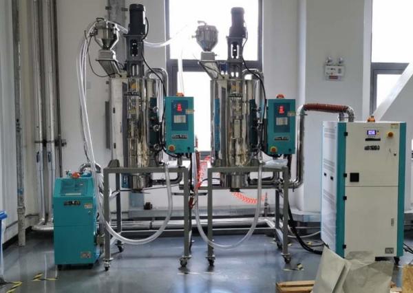 PET Crystallizer Dryer OCR-160 for PET PLA PA TPU Sticky Regrind Material made of Stainless Steel with High-torque Motor
