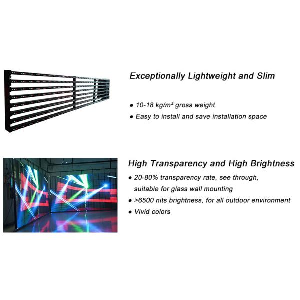 See-Through P25 Led Curtain Display Led Media Facade with 10,000nits brightness