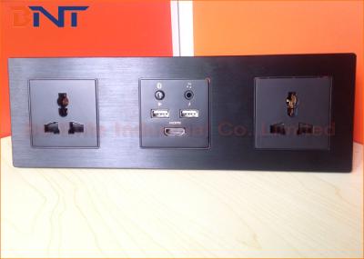 Smart Media Hub With Bluetooth , Multi Function Wall Socket Plates