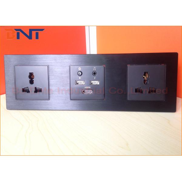 Smart Media Hub With Bluetooth , Multi Function Wall Socket Plates