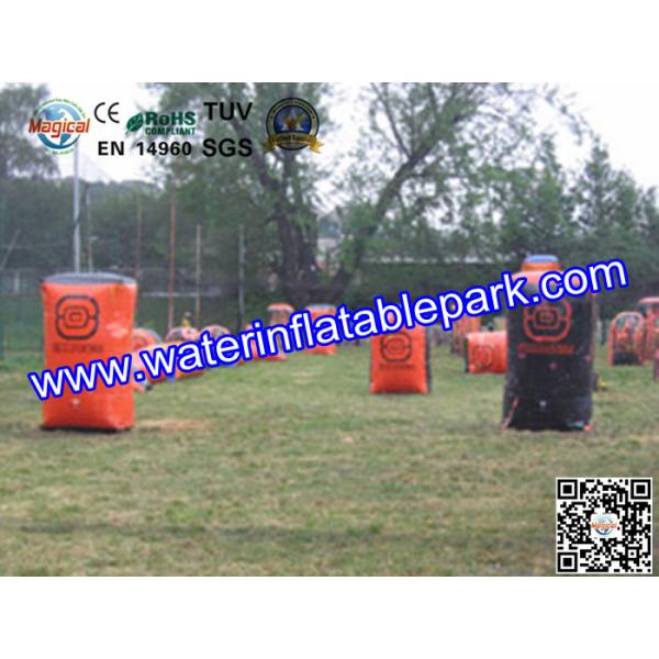 Red Sport Inflatable Paintball Bunker , Customized Inflatable Paintball Field
