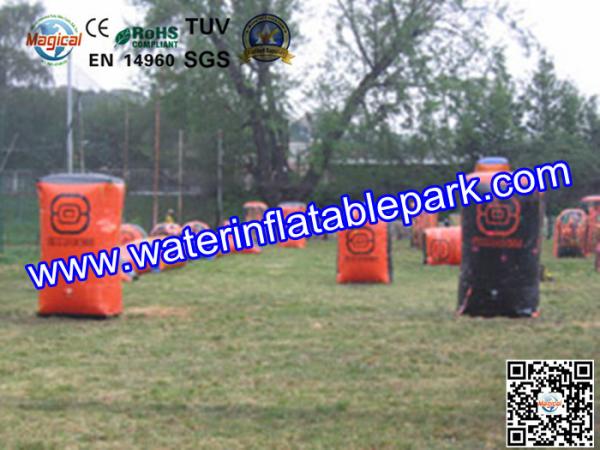 Red Sport  Inflatable Paintball Bunker  , Customized  Inflatable Paintball Field