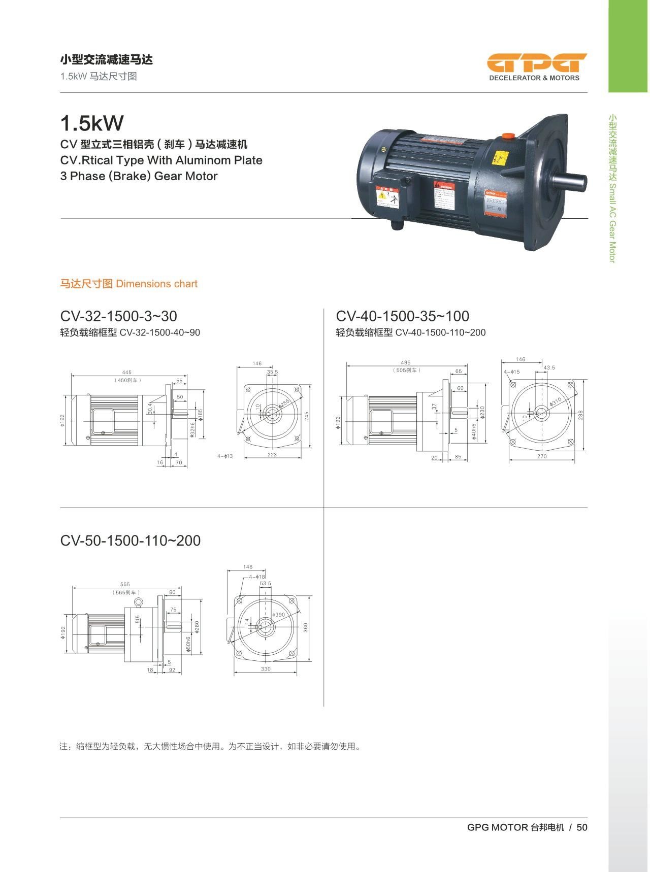 Вращающего момента коробки передач Ch 1500w 2hp типы электрического большого различные.