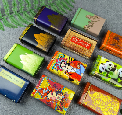 Rectangular Hinged Tin Box Plated Metal Container For Small Craft Perfume Tinplate