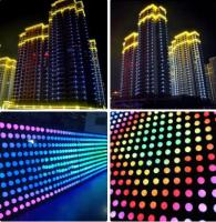 Fachada exterior multicolorido do diodo emissor de luz que ilumina luzes programáveis do RGB do pixel de 10cm para o divertimento
