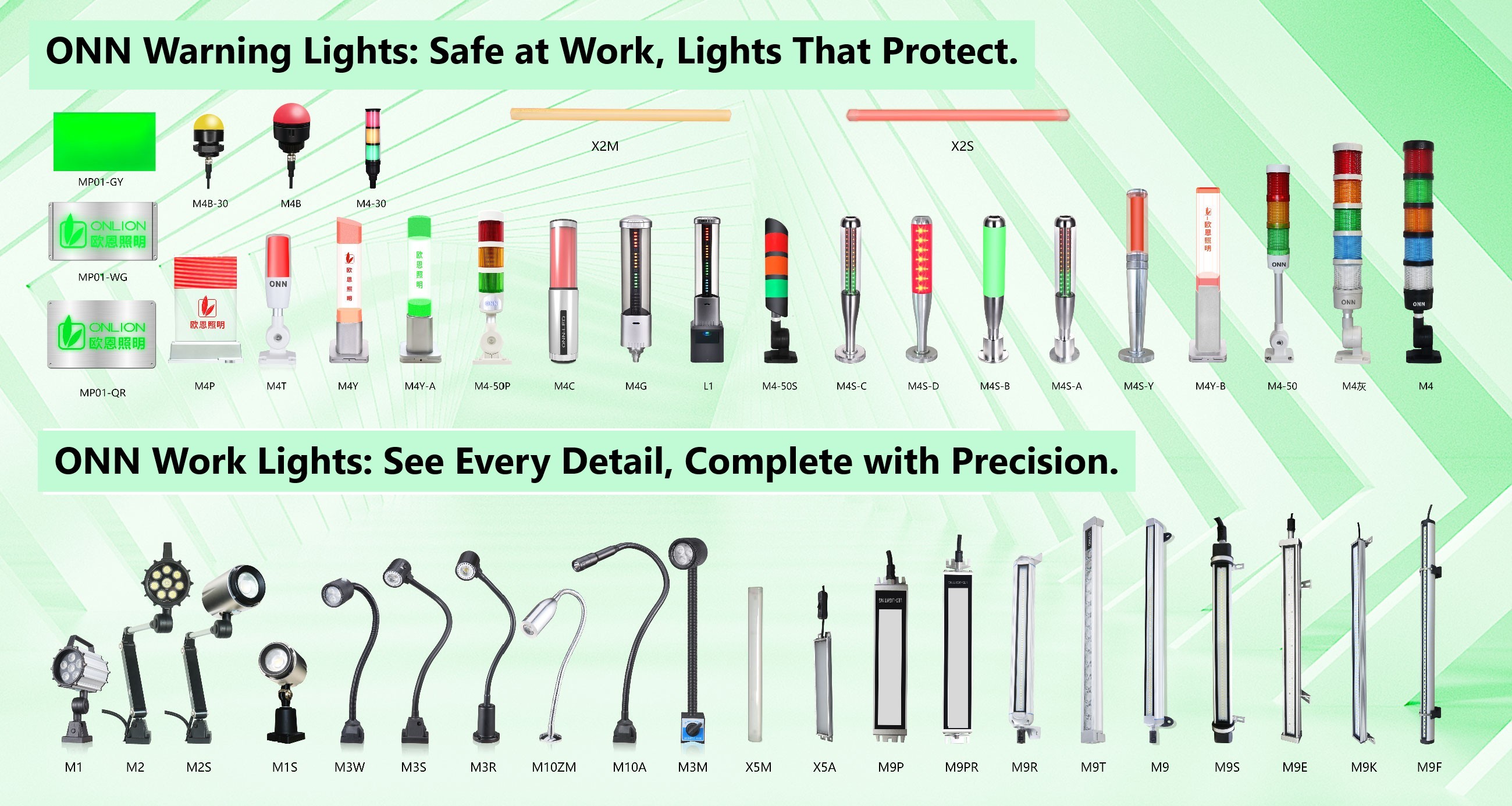 ONN-M9E Aluminum Alloy CNC Machine Work Light IP67 Explosion Proof LED Bar Light