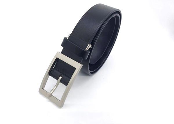 Needle Button Business 140CM Mens Casual Leather Belt For Pants