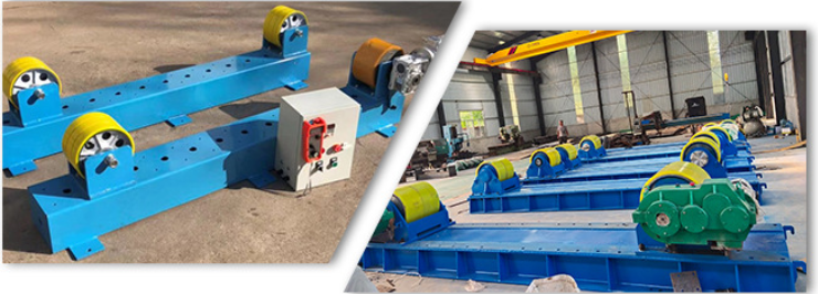 130mm Small Welding Rotator Positioner Tank Turning Rolls Pipe For Cylinderical Workpieces