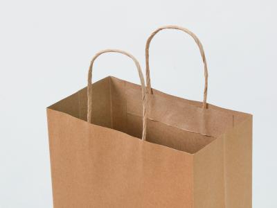 Retail Brown Twisted Handle Paper Bags Food Grade Kraft Paper Shopping Bag