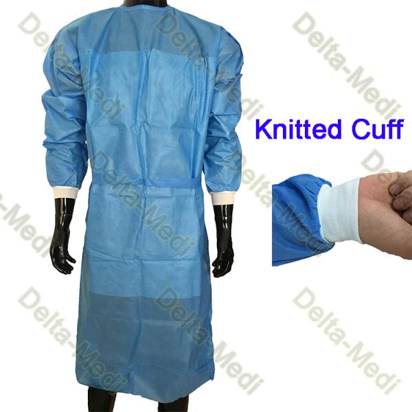 Non Woven Reinforced Disposable Gowns For Doctors 2 Belts