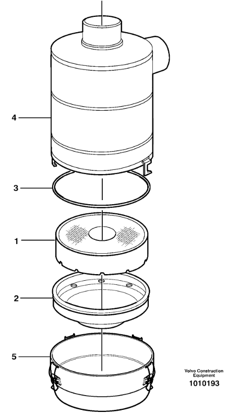 VOE11712792 11712792 Filter Insert Excavator Spare Parts Fit For L110E L150E A25D A30D