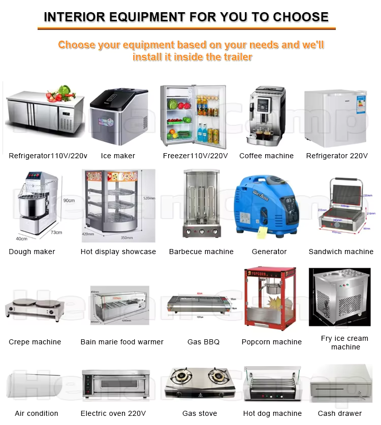 DOT Compliant Custom Food Trailer with Full Kitchen Equipment for Coffee, Tacos & Fast Food, Mobile Concession Truck for Catering, Events, Festivals and Outdoor Business