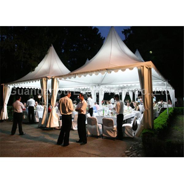 One Stop Gardens Pagoda Party Tent Custom With Decoration Lining / Solar Power