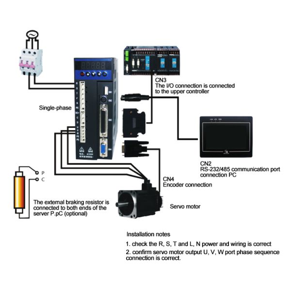 180M48015B 7.5KW 1500rpm 48nm 380V AC Servo Motor Driver With Brake Servomotor
