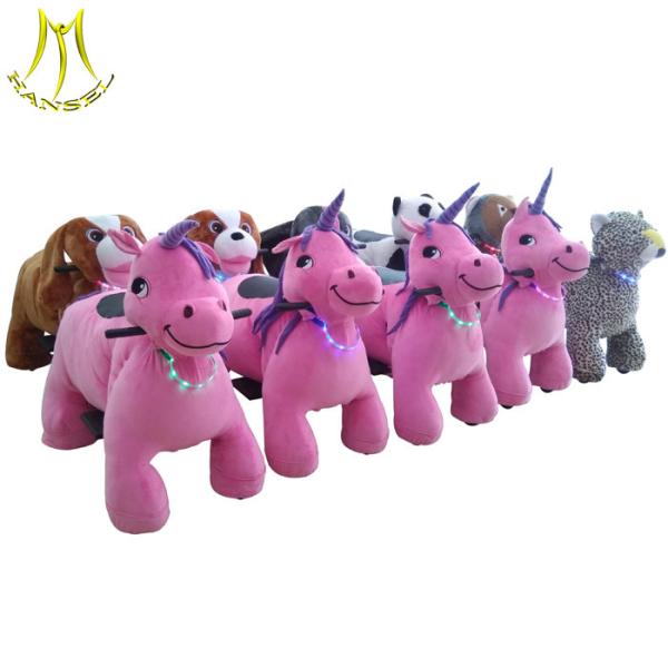 Hansel indoor playground plush motorized animals 4 wheel animal bike