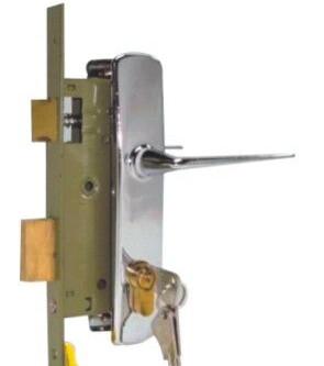 Home Security Front Door Mortise Lock Brass Cylinder Stainless Steel Color