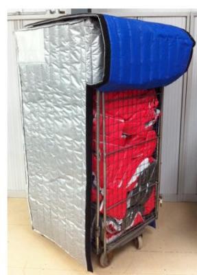 Industrial Insulated Roll Container Cover Side Opening With Velcro CE
