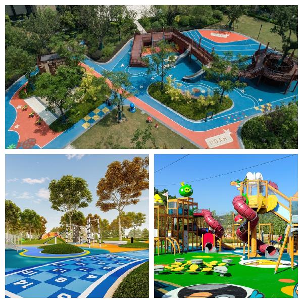Safe Playground for Kids 3mm Green EPDM Rubber Granules Surface