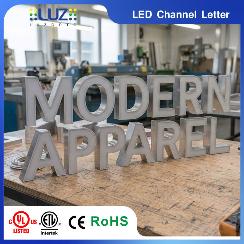 Trimless Aluminum Return Energy Saving Custom Design Frontlit LED Signage For Chain Store Decoration
