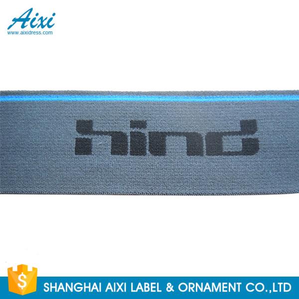 Polyester / nylon spandex Colored Garment Woven Tape With Logo