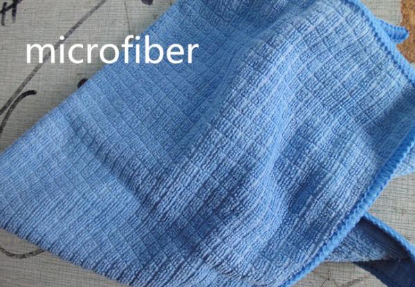 Microfiber 30 * 40cm 260gsm Yellow Lattice Kitchen Cleaning Towels For Car Bathroom