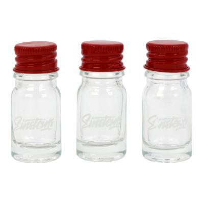 Leakfree Mini Clear Glass Bottle with Metal Lid for Liquid Oil Cosmetics
