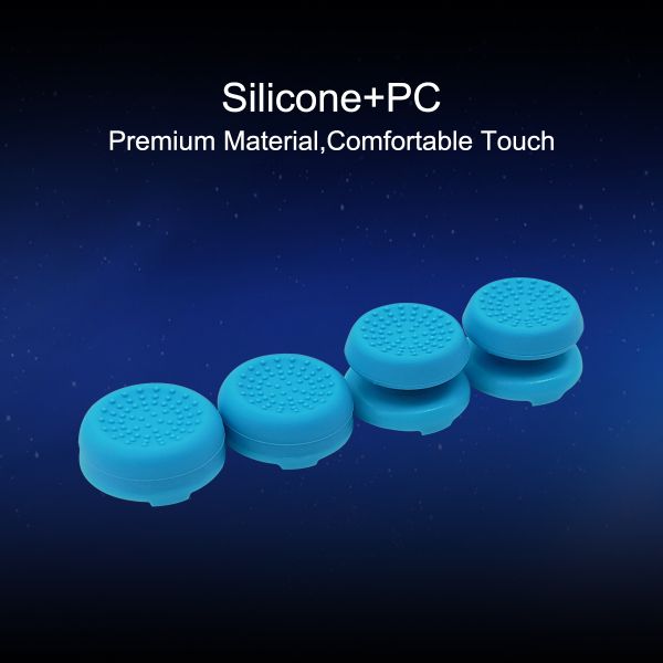 Hybrid PC + Silicone Raised  High & Low Mushroom Joystick Thumb Grips for Nintendo Switch 2 Joy-Con Controller