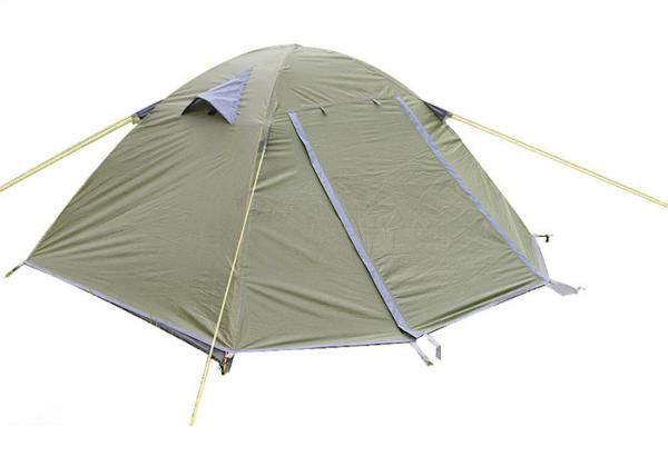 210*110CM Double Layer Outdoor Camping Shelter Verde PU revestido 190T Trekking Tent