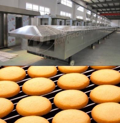 Forno de túnel de cozimento industrial do equipamento da grande escala da largura do forno de túnel 1000mm do gás para o pão do bolo do biscoito da cookie