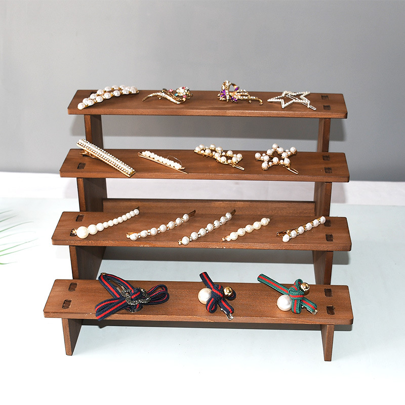 Custom Three-Layer Wooden Jewelry Storage Rack for Organizing Your Treasures