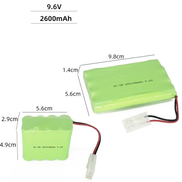Custom Ni-MH Ni-CD Rechargeable Battery Pack 2.4v-24v Sizes for Home Appliance Applications Sub C AA AAA
