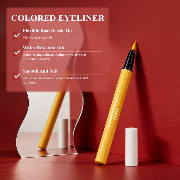 OEM Chameleon 8 Colors Matte Colored Smudge-proof Glitter Makeup Eyes Cosmetic Liquid Waterproof Colorful Neon Eyeliner Pen
