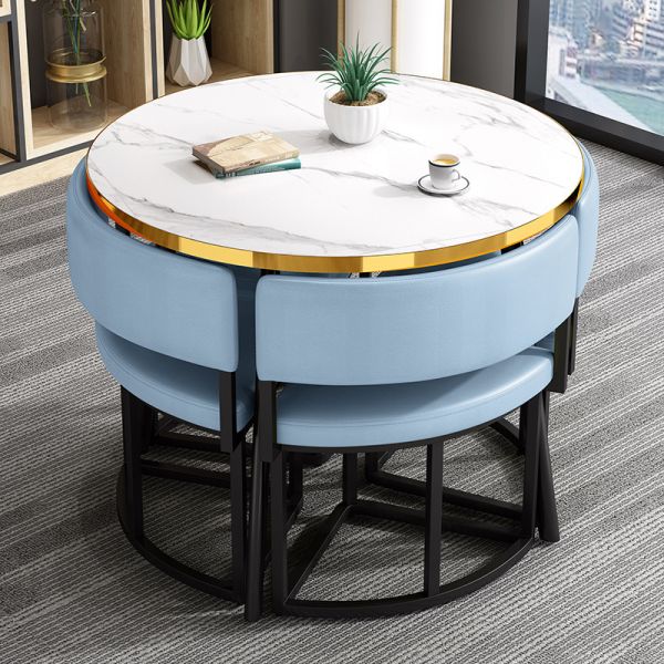 New Arrival Modern Round Dining Table Set Space-Saving South American Style Chair for Home Bedroom Living Room or Restaurant