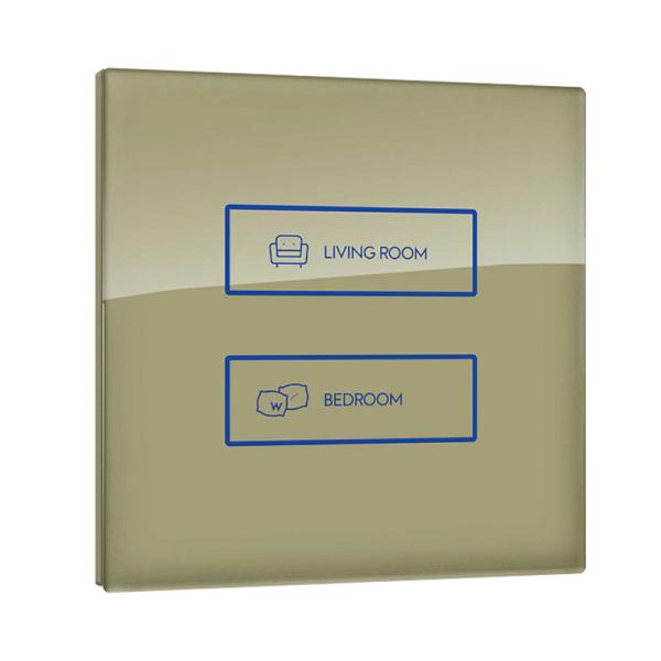 White Crystal Glass Wall Switch RS485 Standard 86 Wall Box Installation