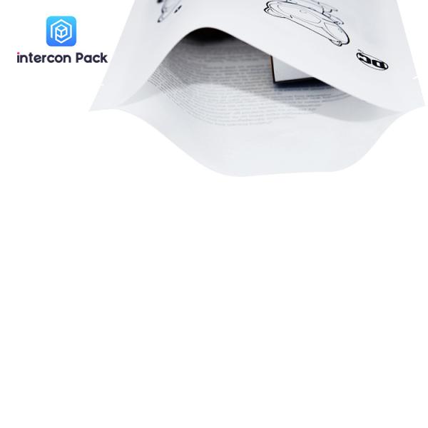 White Kraft Paper Heat Seal Bags Polyester Film Opaque For Electronic Products