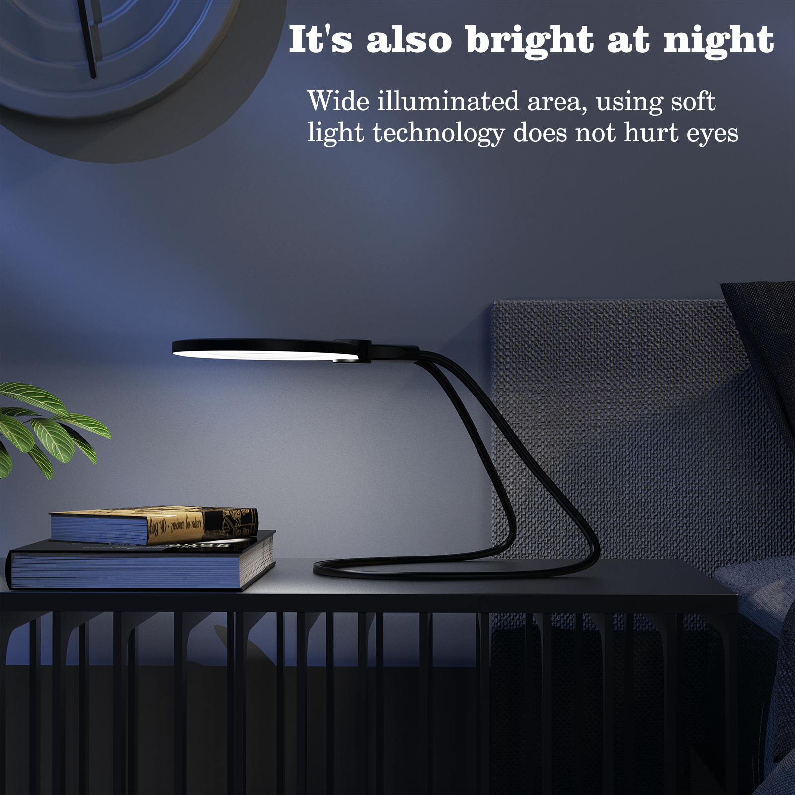 Hands-Free Neck Magnifier with 130 mm Large Bright LED Light for Seniors & Low Vision Flexible for  Sewing Reading Light