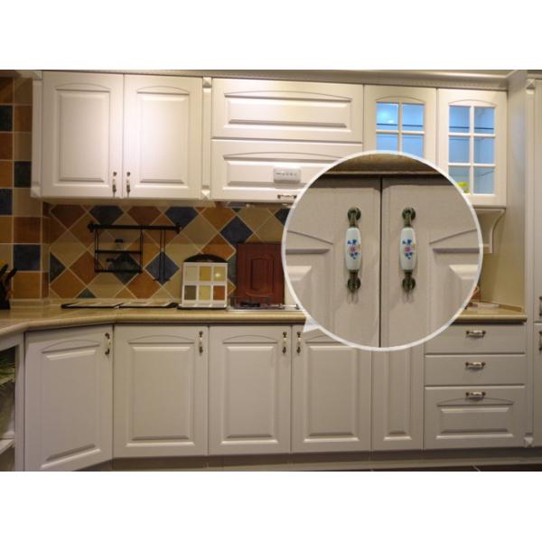 Black Kitchen Cupboard Ceramic Handles And Knobs 32mm Dia Round Porcelain Dresser Pulls