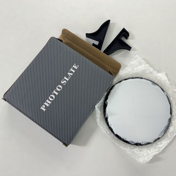 In Stock, Round 20cm Diameter Sublimation Rock Slate Custom Printing and Personalized Gifts, Glossy&Matte Finish Available