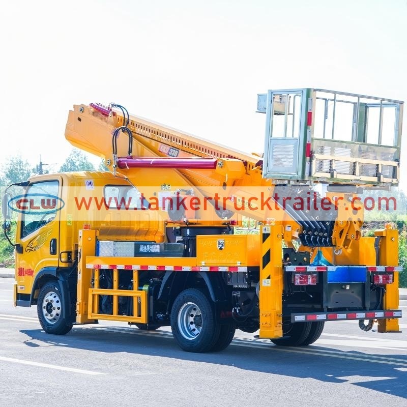 FAW 33m Telescopic Boom Lift Aerial Work Platform Truck