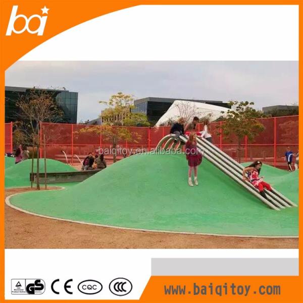 Amazing Large Commercial Stainless Steel Playground Slide for Kids and Adults