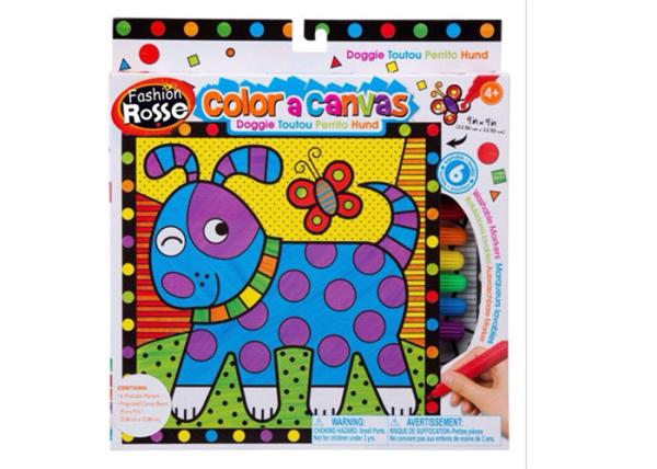 DIY Preprinted Arts And Crafts Toys Fabric Painting Toy 6 Color 9 - Inch For Girls