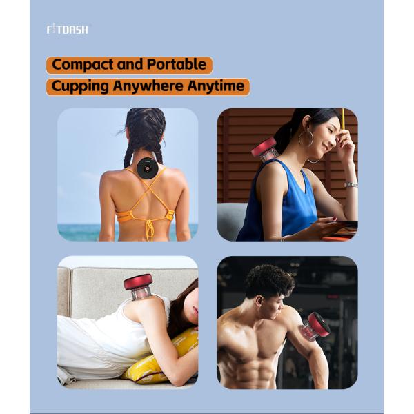 Bluetooth Fitdash Smart Massage Abs Therapy Cupping Hijama Cupping Equipment Set Cups with Heat