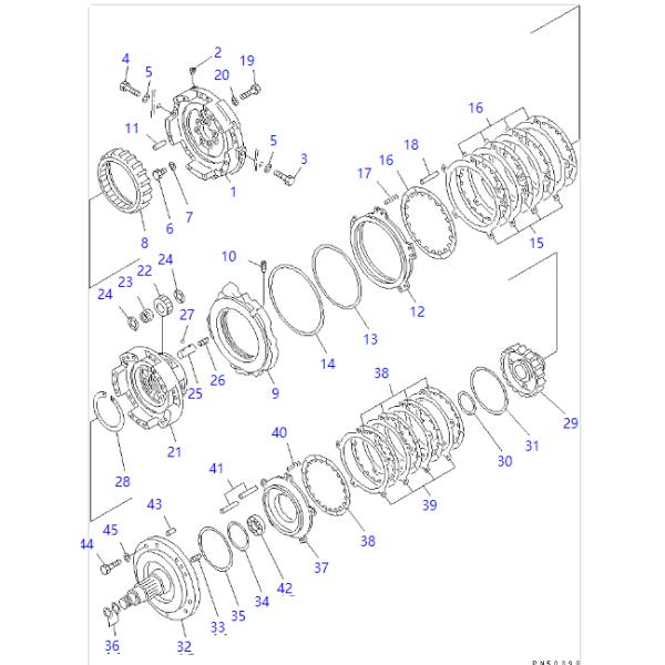 07018-21205 0701821205 Seal Ring for Komatsu Cranes Graders GD605A GD611A GD621A GD621R GD623A GD625A GD661A GD663A