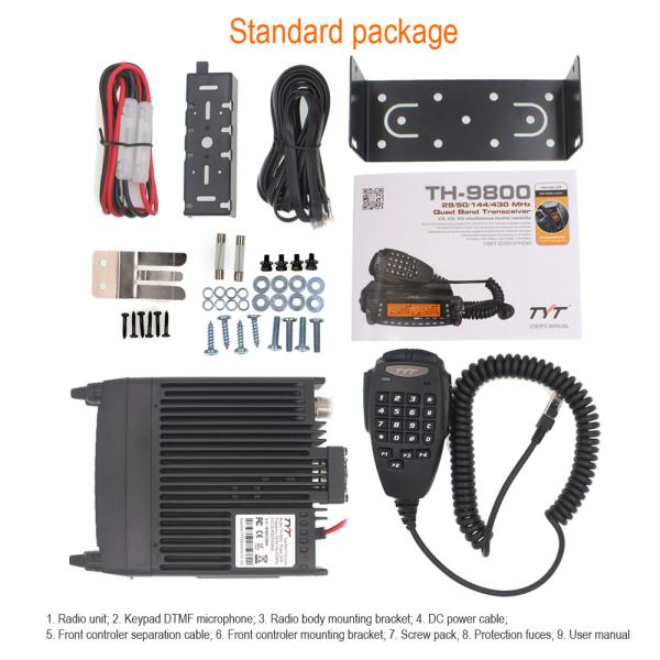 TYT TH-9800 Car Radio 50W Walkie Talkie with 100km Long Range and 209 Storage Channels