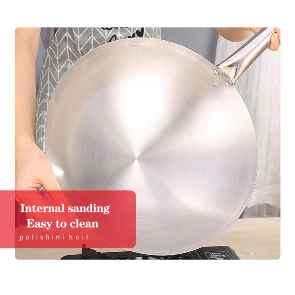 Сгущенная нержавеющая сталь не вставляет ухо китайского вка двойное не покрывая круглое дно